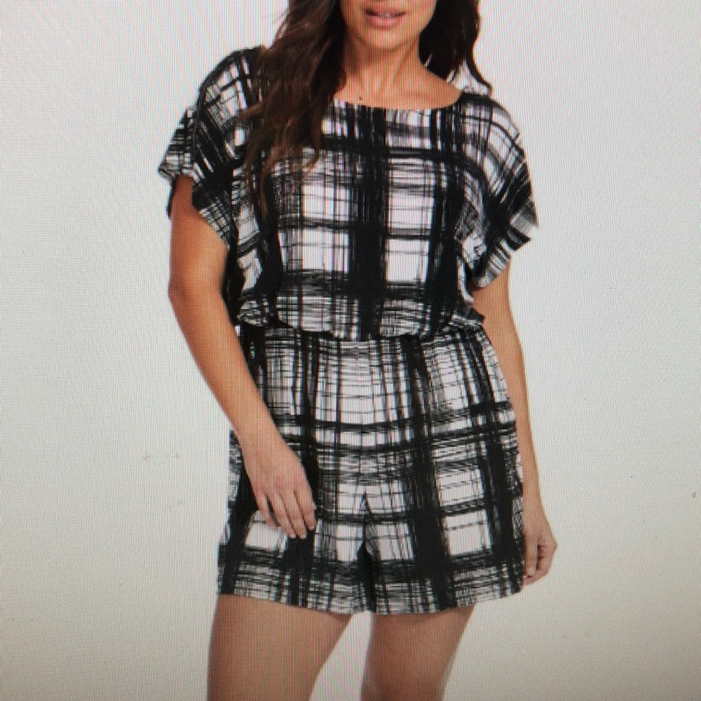 Sangria B/W Romper
